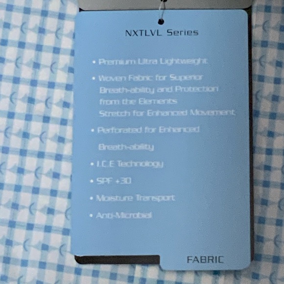 HUK Fishing Shirt Long Sleeve Button Down Vented Santiago Blue White Men's Small - Picture 12 of 16